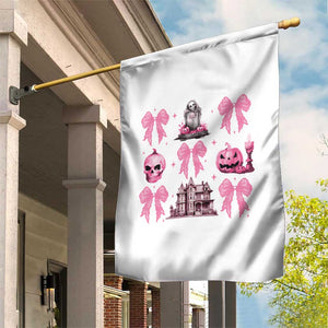 Halloween Garden Flag Pink Bow Skull Haunted House Coquette Aesthetic TS11 Print Your Wear