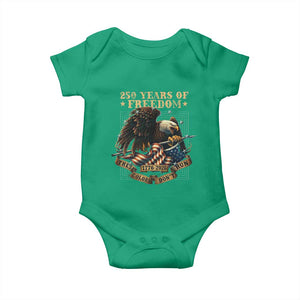 250th American Anniversary Baby Onesie 250 Years Of Freedom Independence American Flag TS11 Irish Green Print Your Wear