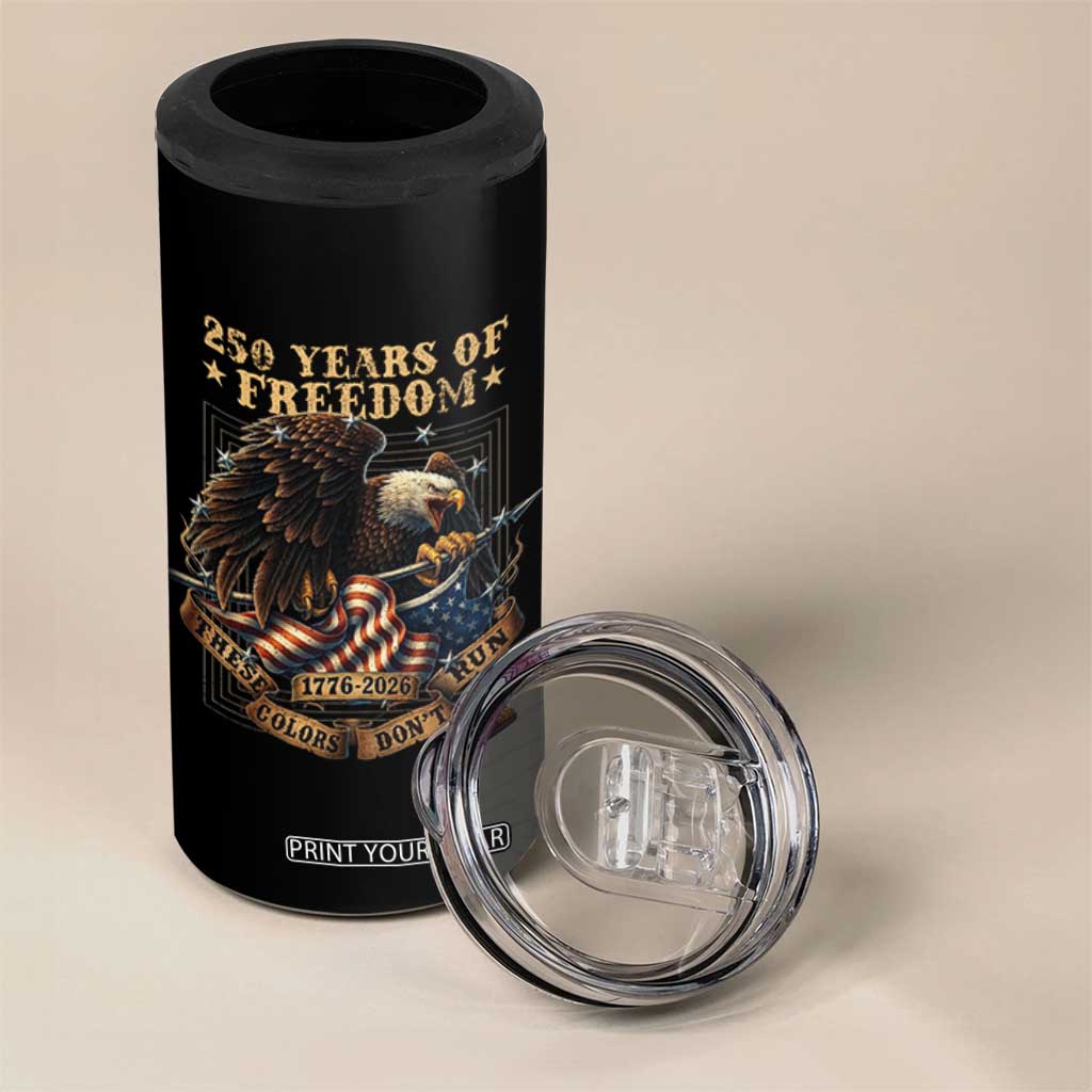 250th American Anniversary 4 in 1 Can Cooler Tumbler 250 Years Of Freedom Independence American Flag TS11 Print Your Wear