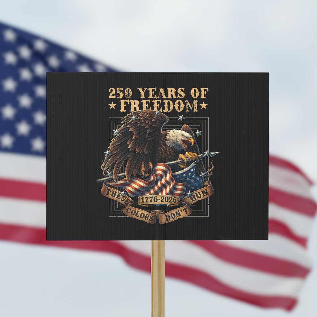 250th American Anniversary Protest Sign 250 Years Of Freedom Independence American Flag TS11 Horizontal 18