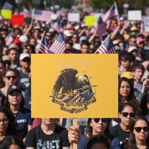 250th American Anniversary Protest Sign 250 Years Of Freedom Independence American Flag TS11 Horizontal 18" × 24" Yellow Print Your Wear