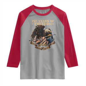 250th American Anniversary Raglan Shirt 250 Years Of Freedom Independence American Flag TS11 Sport Gray Red Print Your Wear