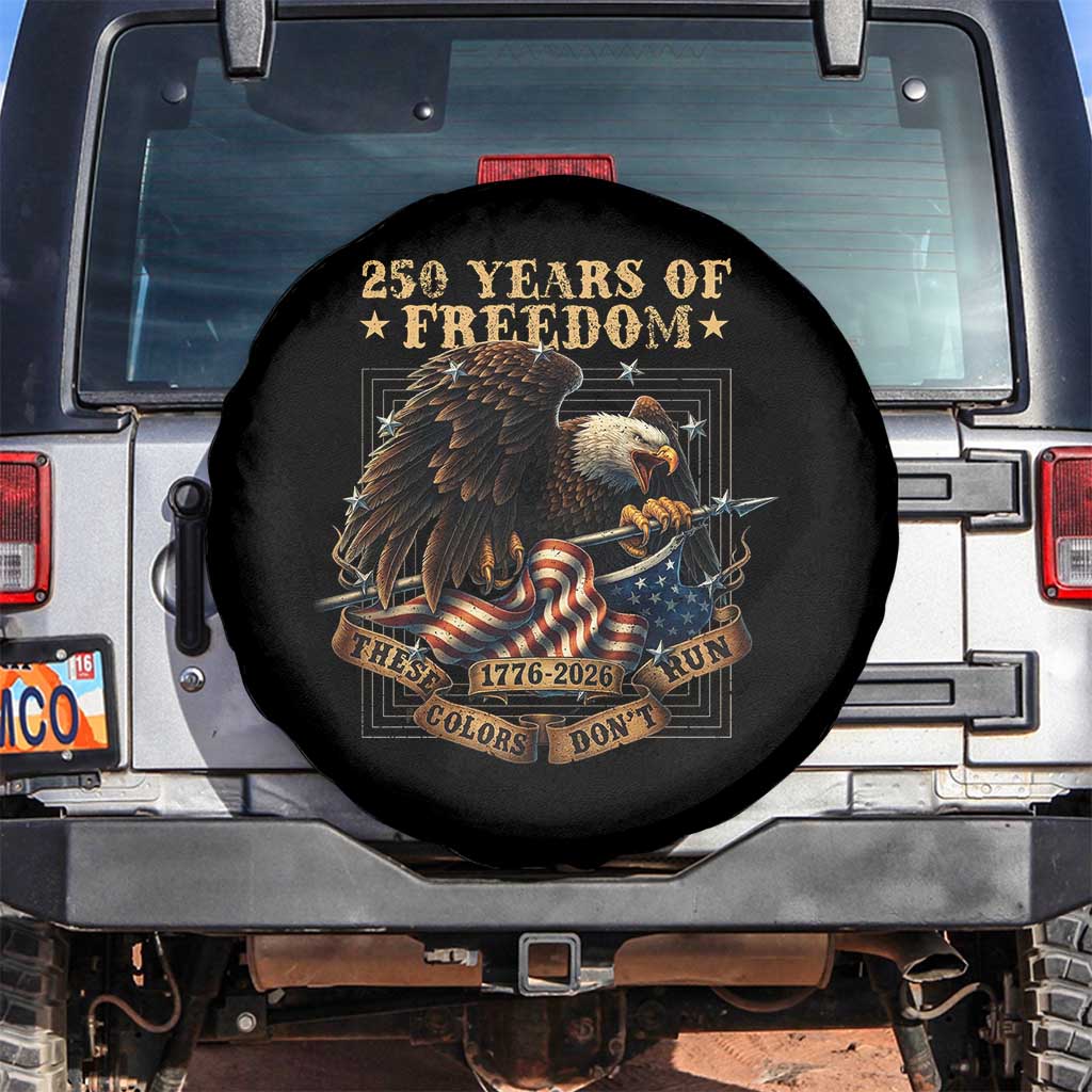 250th American Anniversary Spare Tire Cover 250 Years Of Freedom Independence American Flag TS11 No hole Black Print Your Wear
