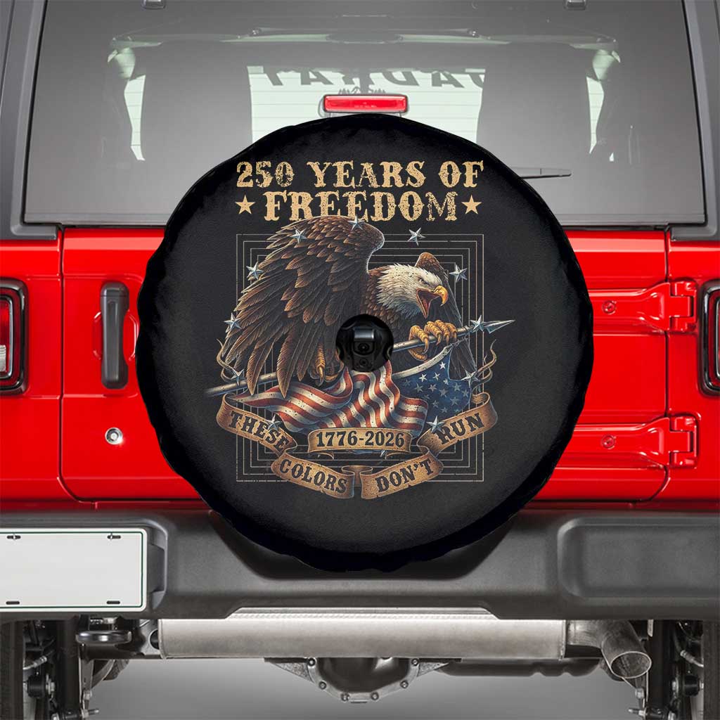 250th American Anniversary Spare Tire Cover 250 Years Of Freedom Independence American Flag TS11 Black Print Your Wear
