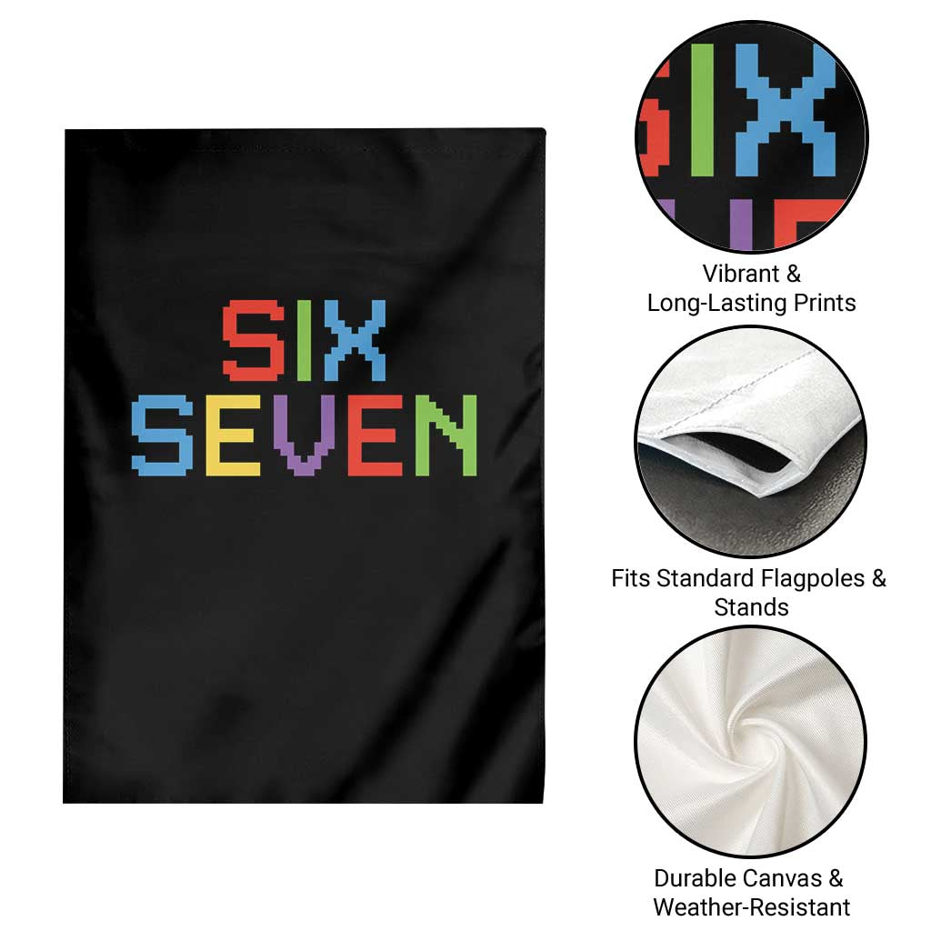 Six Seven Meme Pixel 67 Gen Alpha Meme Garden Flag TS11 Print Your Wear