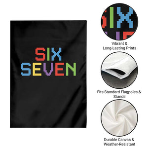Six Seven Meme Pixel 67 Gen Alpha Meme Garden Flag TS11 Print Your Wear
