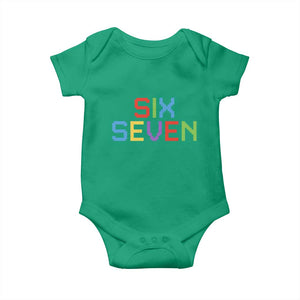 Six Seven Meme Pixel 67 Gen Alpha Meme Baby Onesie TS11 Irish Green Print Your Wear