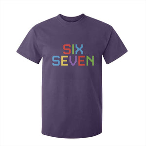 Six Seven Meme Pixel 67 Gen Alpha Meme T Shirt For Kid TS11 Purple Print Your Wear