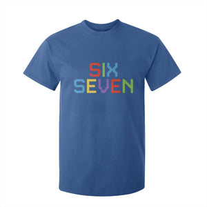 Six Seven Meme Pixel 67 Gen Alpha Meme T Shirt For Kid TS11 Royal Blue Print Your Wear