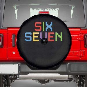 Six Seven Meme Pixel 67 Gen Alpha Meme Spare Tire Cover TS11 Black Print Your Wear