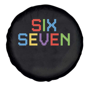 Six Seven Meme Pixel 67 Gen Alpha Meme Spare Tire Cover TS11 Print Your Wear