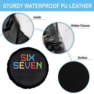 Six Seven Meme Pixel 67 Gen Alpha Meme Spare Tire Cover TS11 Print Your Wear