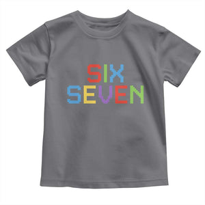 Six Seven Meme Pixel 67 Gen Alpha Meme Toddler T Shirt TS11 Charcoal Print Your Wear