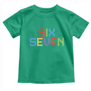 Six Seven Meme Pixel 67 Gen Alpha Meme Toddler T Shirt TS11 Irish Green Print Your Wear