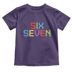 Six Seven Meme Pixel 67 Gen Alpha Meme Toddler T Shirt TS11 Purple Print Your Wear