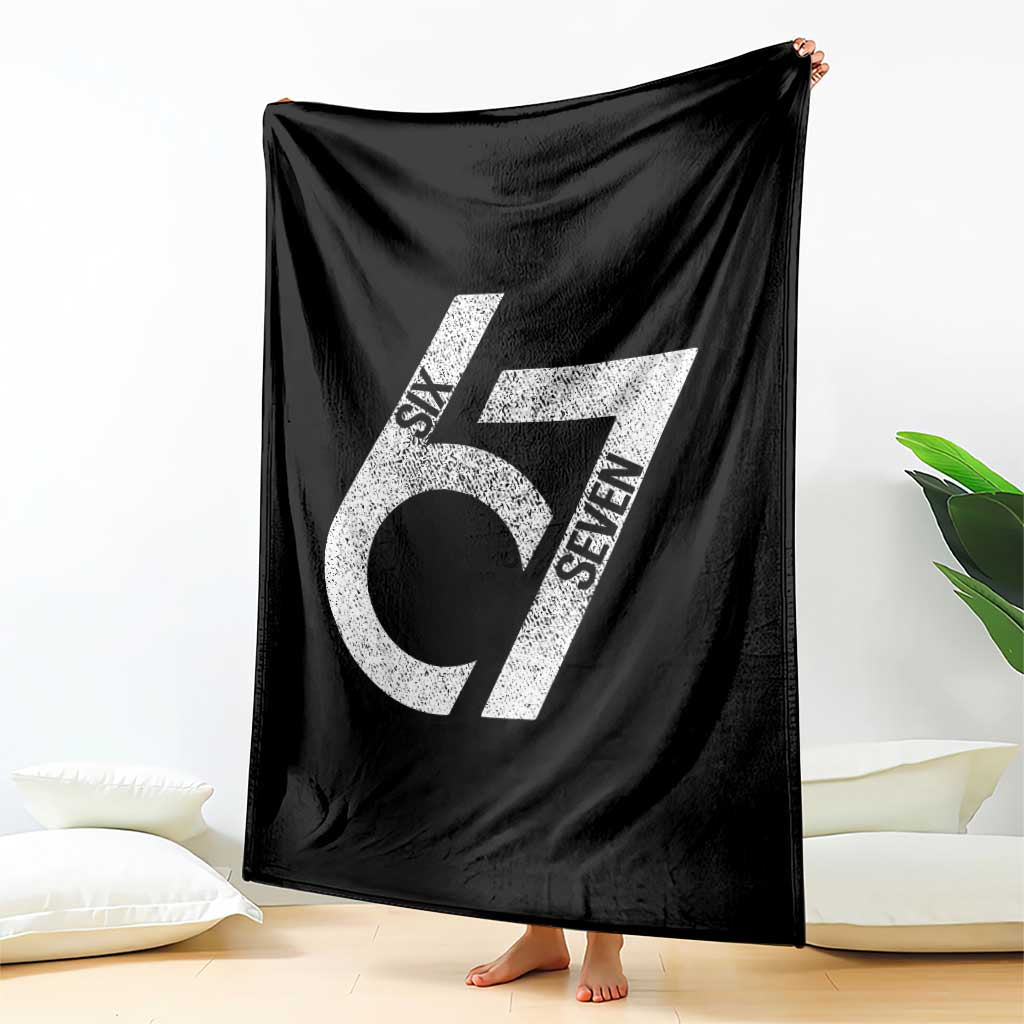 Funny Six Seven 67 Meme Gen Alpha Slang Throw Blanket TS11 Print Your Wear