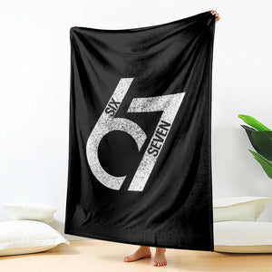 Funny Six Seven 67 Meme Gen Alpha Slang Throw Blanket TS11 Print Your Wear