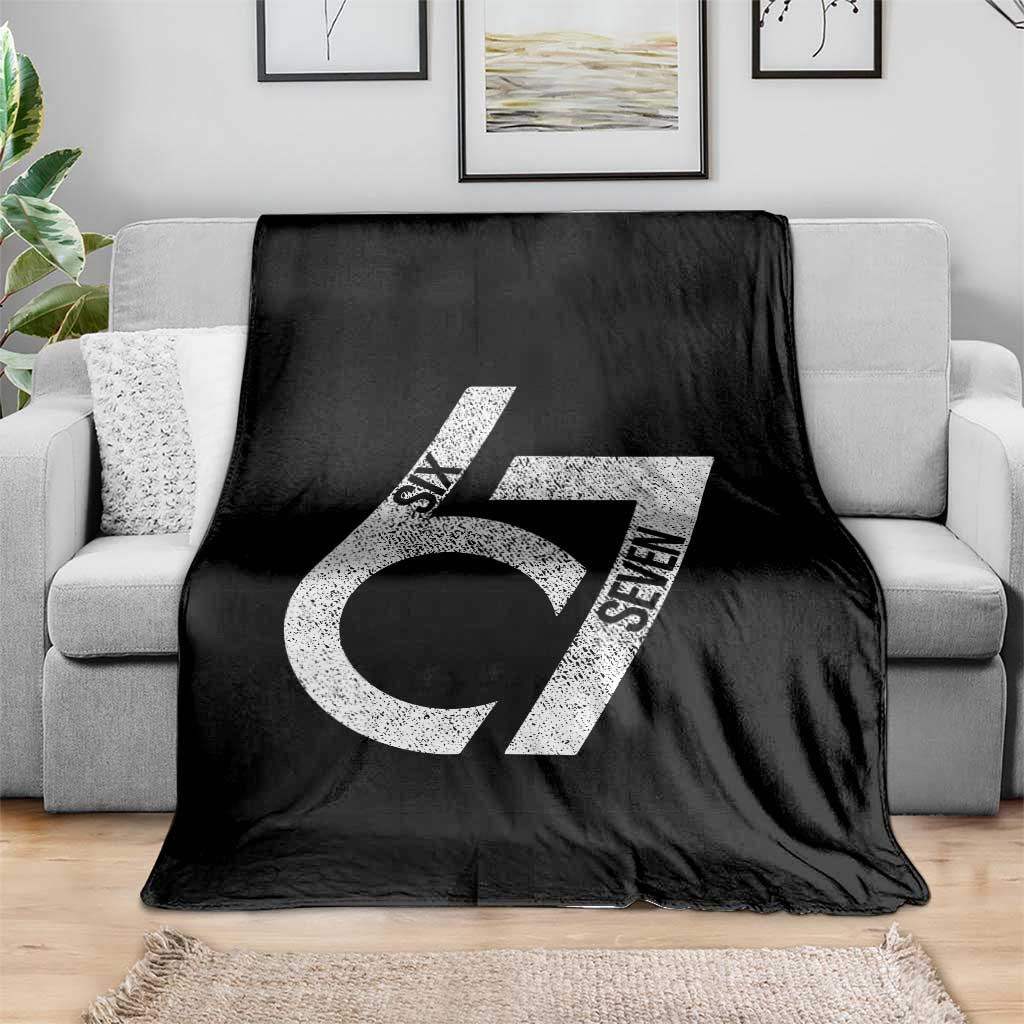 Funny Six Seven 67 Meme Gen Alpha Slang Throw Blanket TS11 Print Your Wear