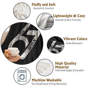 Funny Six Seven 67 Meme Gen Alpha Slang Throw Blanket TS11 Print Your Wear