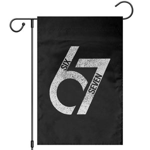 Funny Six Seven 67 Meme Gen Alpha Slang Garden Flag TS11 Black Print Your Wear