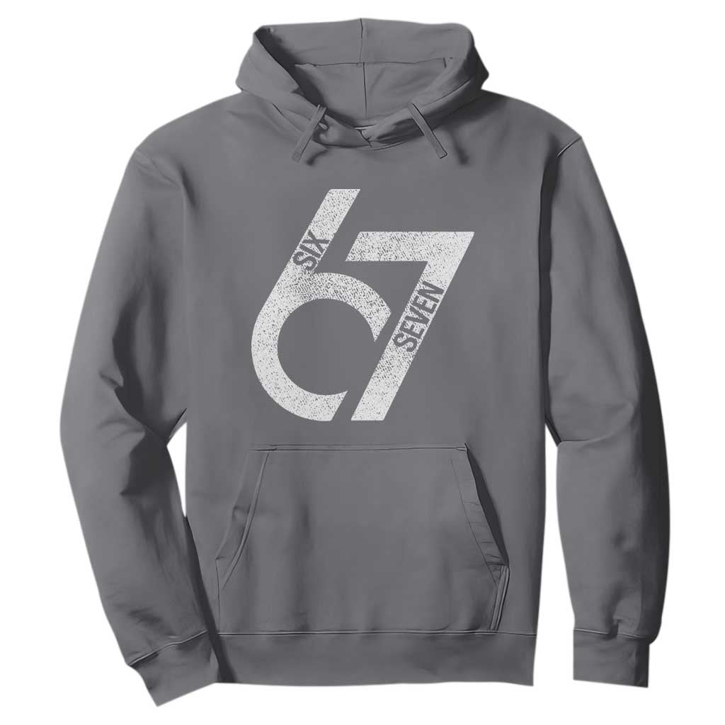 Funny Six Seven 67 Meme Gen Alpha Slang Hoodie TS11 Charcoal Print Your Wear