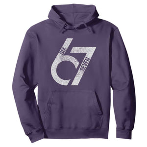 Funny Six Seven 67 Meme Gen Alpha Slang Hoodie TS11 Purple Print Your Wear