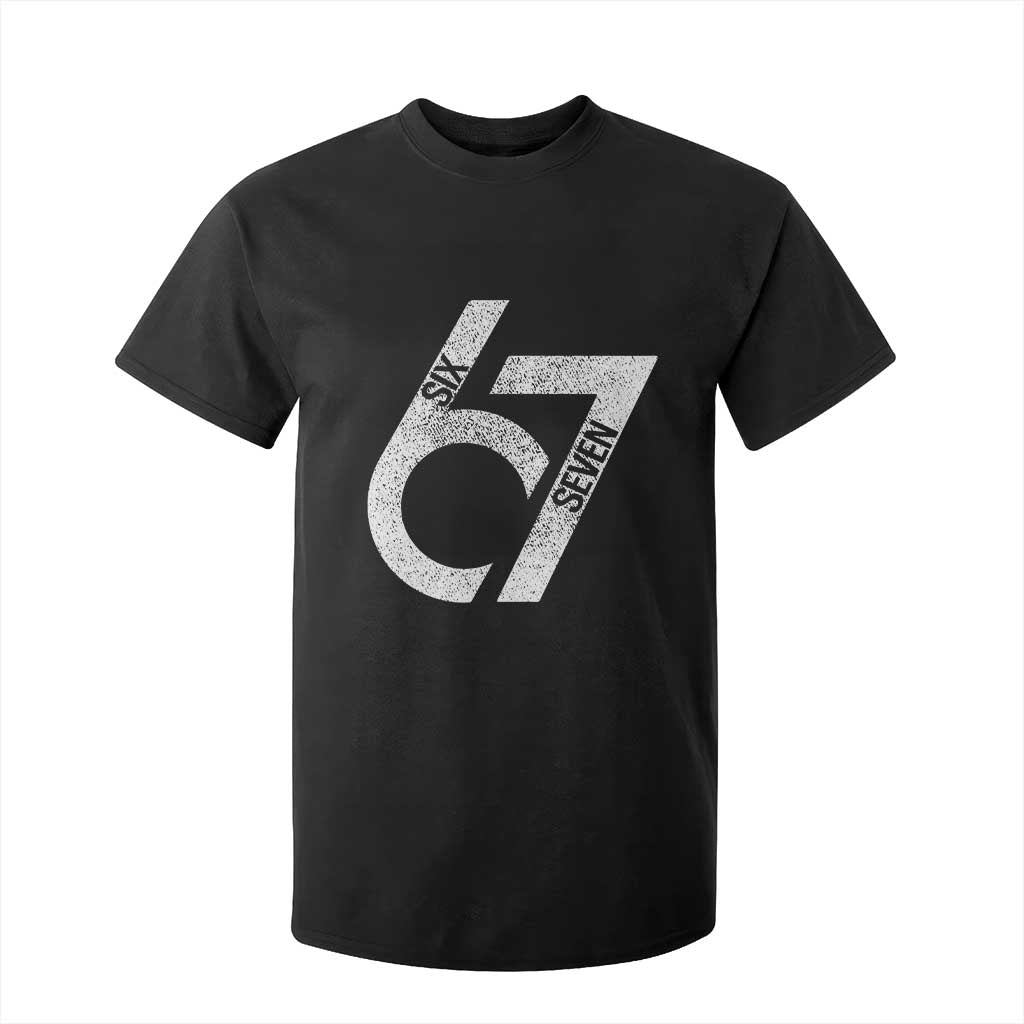 Funny Six Seven 67 Meme Gen Alpha Slang T Shirt For Kid TS11 Black Print Your Wear