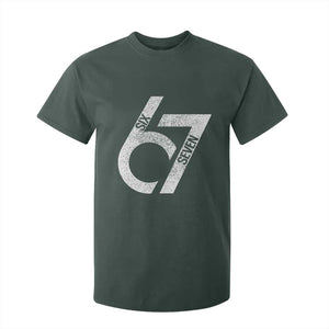 Funny Six Seven 67 Meme Gen Alpha Slang T Shirt For Kid TS11 Dark Forest Green Print Your Wear