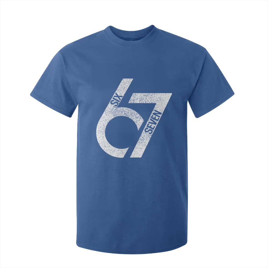 Funny Six Seven 67 Meme Gen Alpha Slang T Shirt For Kid TS11 Royal Blue Print Your Wear