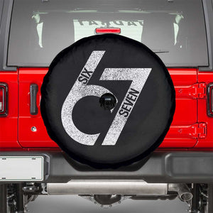 Funny Six Seven 67 Meme Gen Alpha Slang Spare Tire Cover TS11 Black Print Your Wear