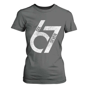 Funny Six Seven 67 Meme Gen Alpha Slang T Shirt For Women TS11 Dark Heather Print Your Wear