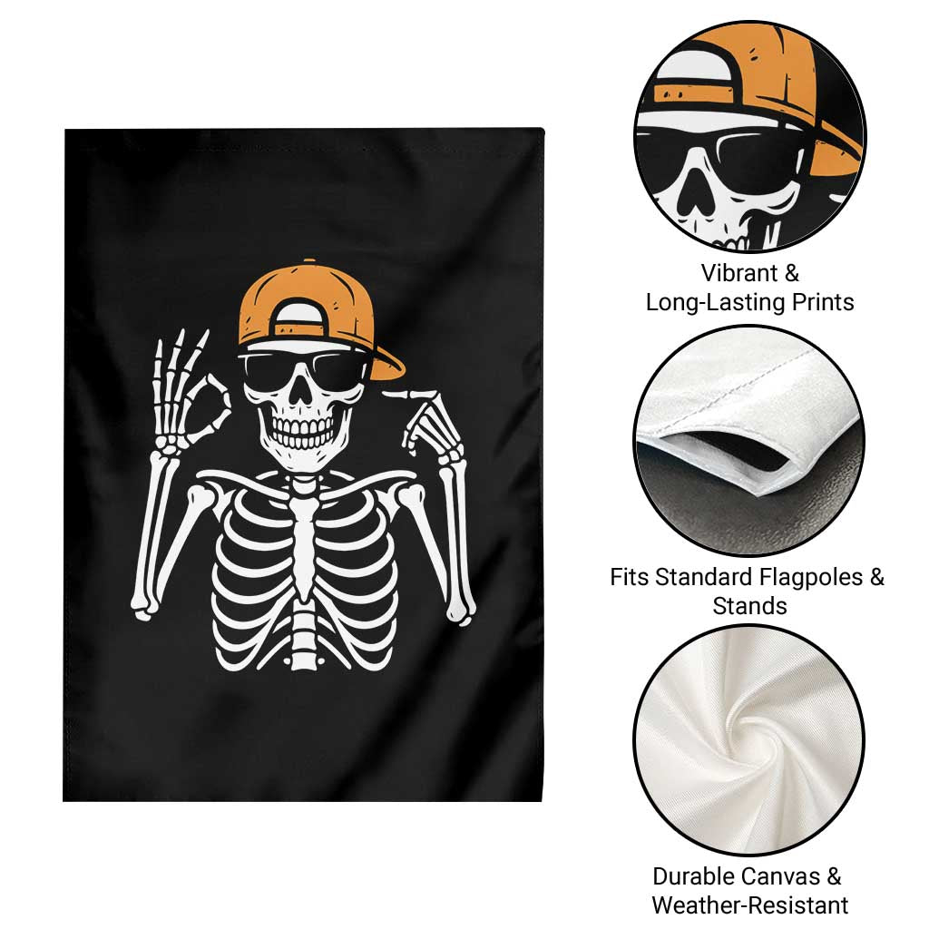 Funny Six Seven 67 Skeleton Gen Alpha Halloween Meme Garden Flag TS11 Print Your Wear