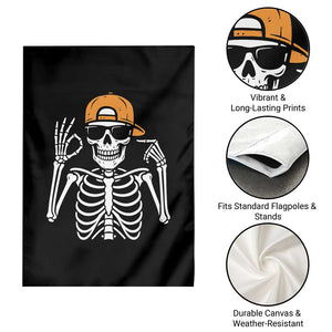 Funny Six Seven 67 Skeleton Gen Alpha Halloween Meme Garden Flag TS11 Print Your Wear