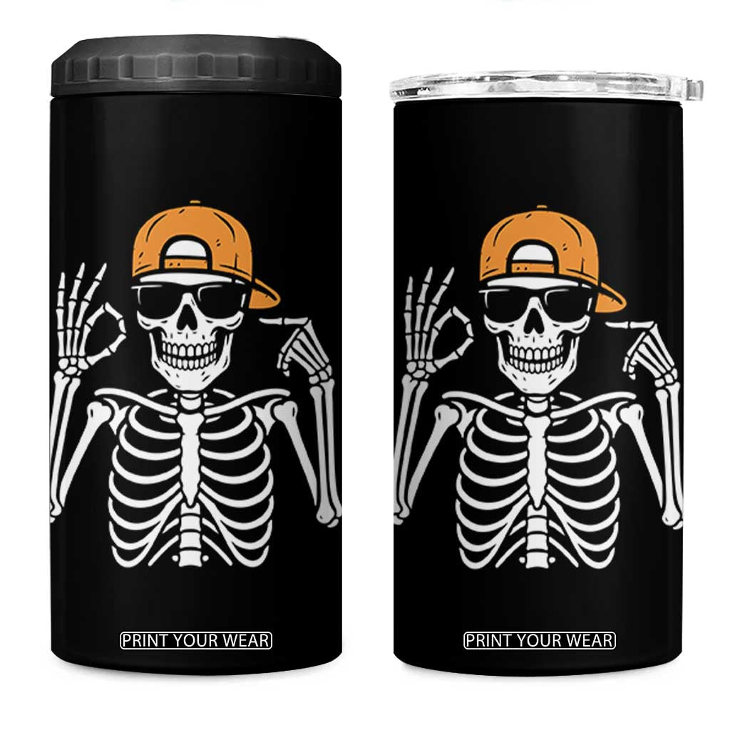 Funny Six Seven 67 Skeleton Gen Alpha Halloween Meme 4 in 1 Can Cooler Tumbler TS11 One Size: 16 oz Black Print Your Wear