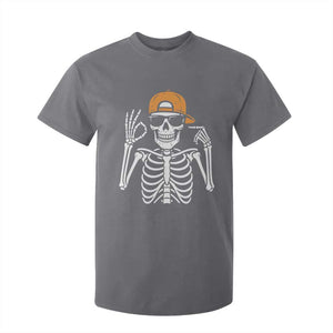 Funny Six Seven 67 Skeleton Gen Alpha Halloween Meme T Shirt For Kid TS11 Charcoal Print Your Wear