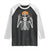 Funny Six Seven 67 Skeleton Gen Alpha Halloween Meme Raglan Shirt TS11 Black White Print Your Wear