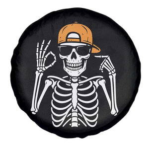 Funny Six Seven 67 Skeleton Gen Alpha Halloween Meme Spare Tire Cover TS11 Print Your Wear