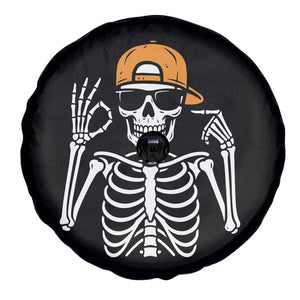 Funny Six Seven 67 Skeleton Gen Alpha Halloween Meme Spare Tire Cover TS11 Print Your Wear