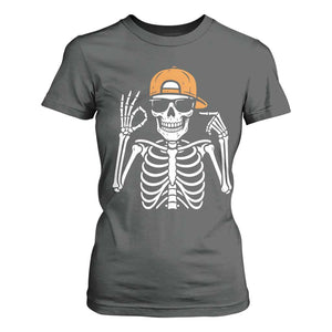 Funny Six Seven 67 Skeleton Gen Alpha Halloween Meme T Shirt For Women TS11 Dark Heather Print Your Wear