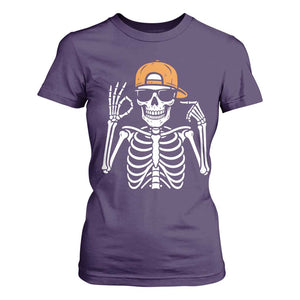Funny Six Seven 67 Skeleton Gen Alpha Halloween Meme T Shirt For Women TS11 Purple Print Your Wear