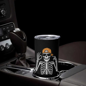 Funny Six Seven 67 Skeleton Gen Alpha Halloween Meme Tumbler Cup TS11 Print Your Wear