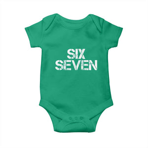 Six Seven Meme Vintage 67 Gen Alpha Meme Baby Onesie TS11 Irish Green Print Your Wear