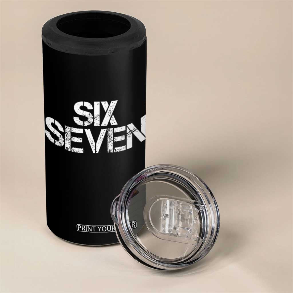 Six Seven Meme Vintage 67 Gen Alpha Meme 4 in 1 Can Cooler Tumbler TS11 Print Your Wear