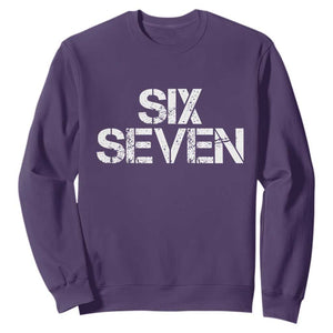 Six Seven Meme Vintage 67 Gen Alpha Meme Sweatshirt TS11 Purple Print Your Wear