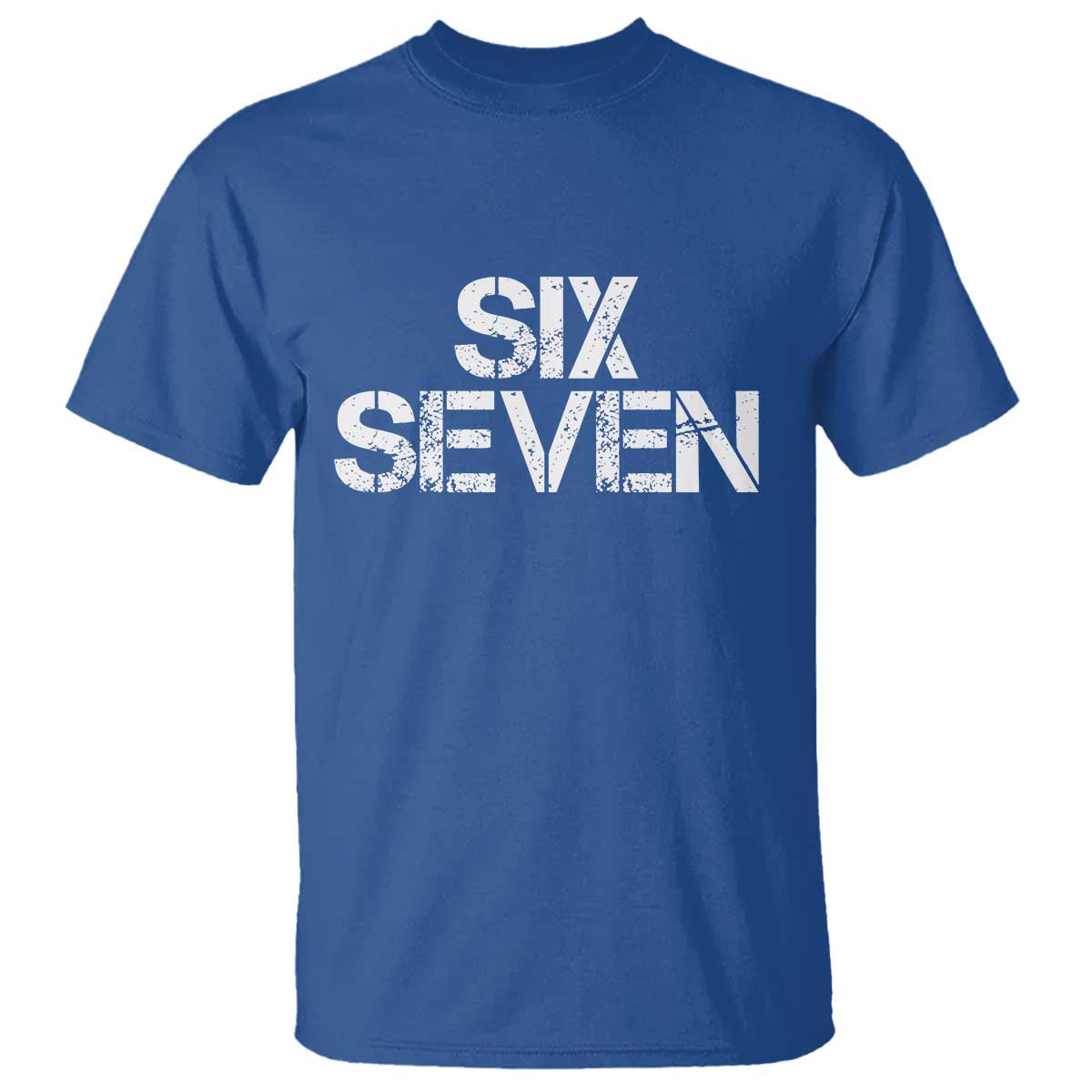 Six Seven Meme Vintage 67 Gen Alpha Meme T Shirt TS11 Royal Blue Print Your Wear