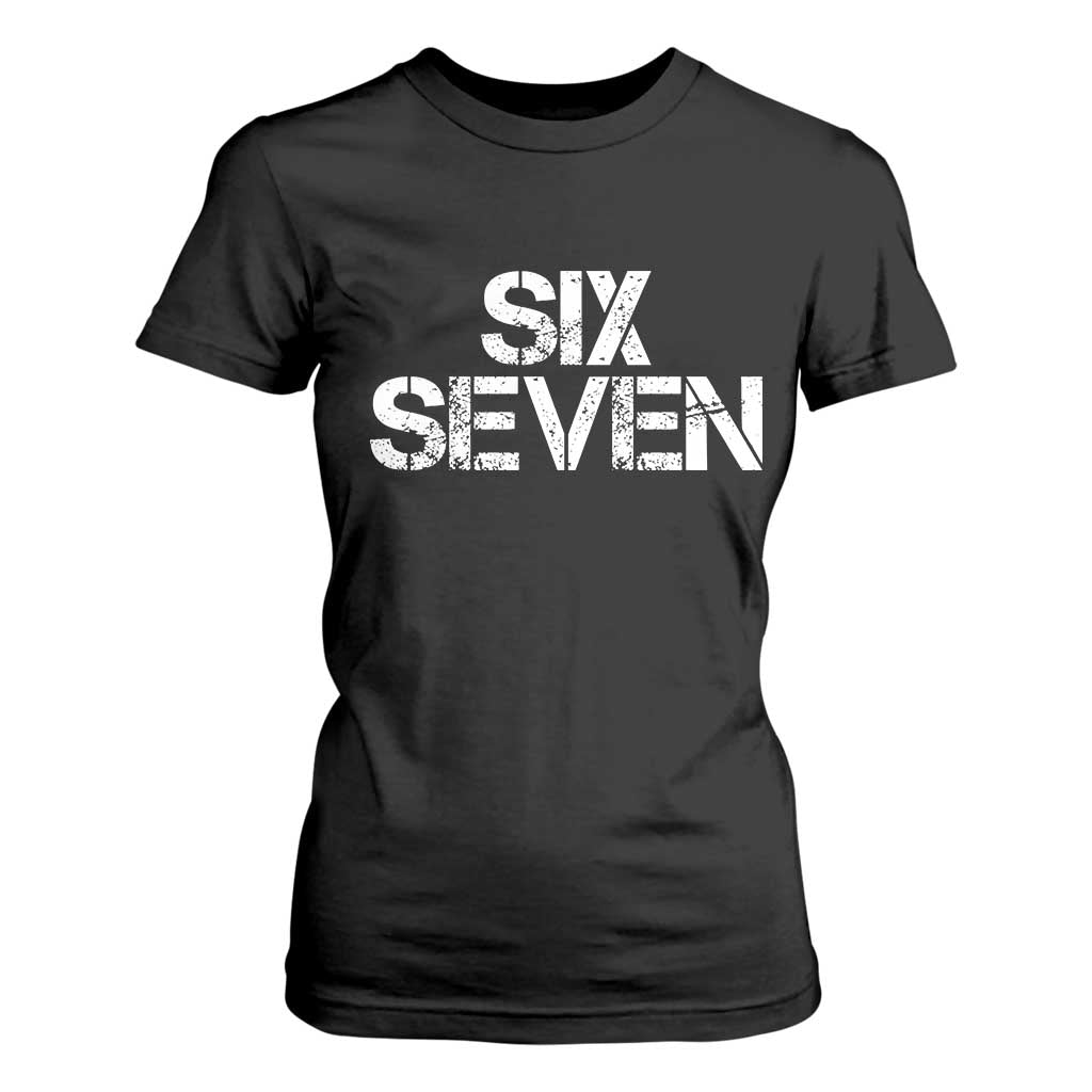 Six Seven Meme Vintage 67 Gen Alpha Meme T Shirt For Women TS11 Black Print Your Wear