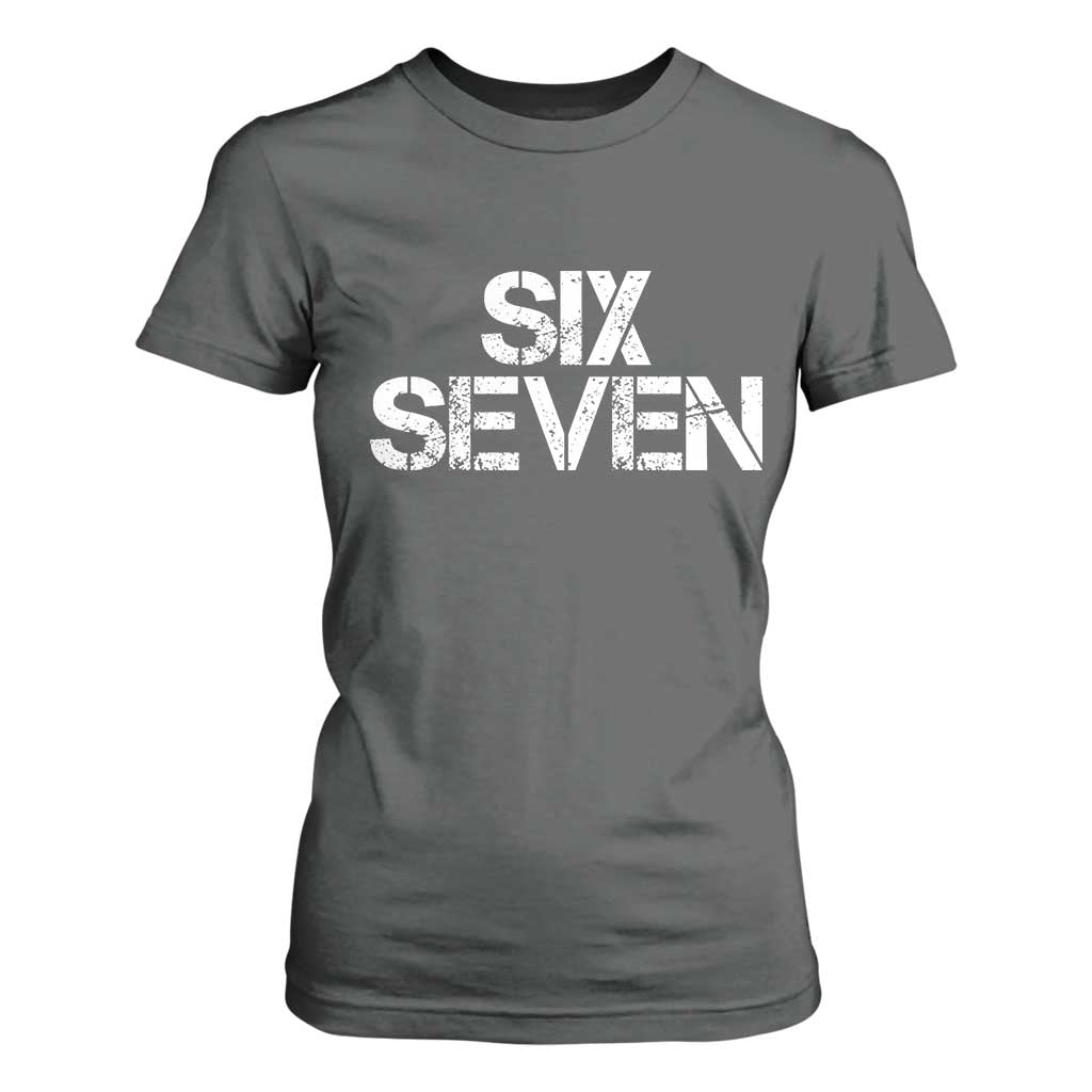 Six Seven Meme Vintage 67 Gen Alpha Meme T Shirt For Women TS11 Dark Heather Print Your Wear