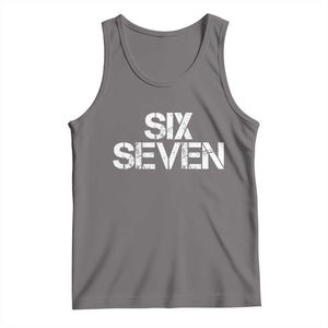 Six Seven Meme Vintage 67 Gen Alpha Meme Tank Top TS11 Deep Heather Print Your Wear