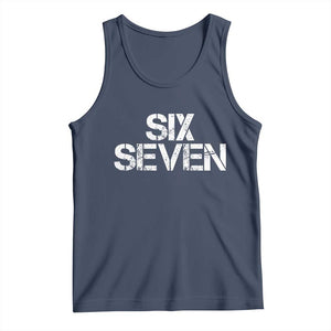 Six Seven Meme Vintage 67 Gen Alpha Meme Tank Top TS11 Navy Print Your Wear