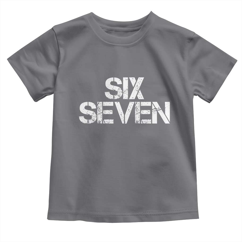 Six Seven Meme Vintage 67 Gen Alpha Meme Toddler T Shirt TS11 Charcoal Print Your Wear